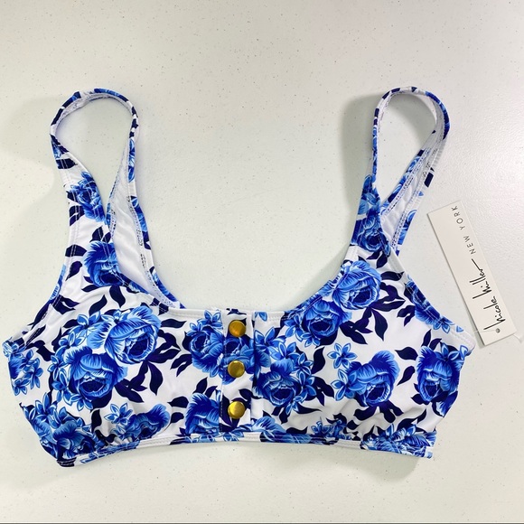 Nicole Miller NWT Over The Shoulder Bikini Top L - Picture 10 of 14